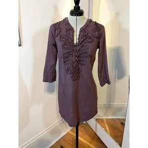 Boden Linen Blend Tunic Top